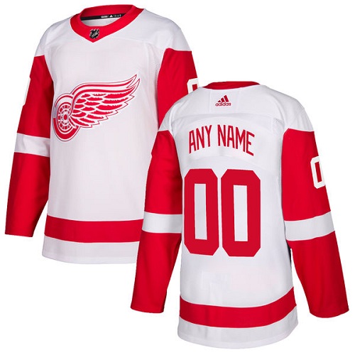 Men's Adidas Red Wings Personalized Authentic White Road NHL Jersey$289.99