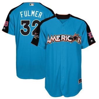 Men's American League Tigers Michael Fulmer Majestic Blue 2017 MLB All-Star Game Home Run Derby Player Jersey