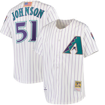 Men's Arizona Diamondbacks Randy Johnson Mitchell & Ness White Authentic Jersey Men's Arizona Diamondbacks Randy Johnson Mitchell & Ness White Authentic Jersey
