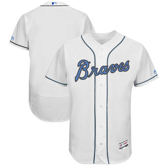 Men's Atlanta Braves Majestic White Father's Day FlexBase Team Jersey Men's Atlanta Braves Majestic White Father's Day FlexBase Team Jersey