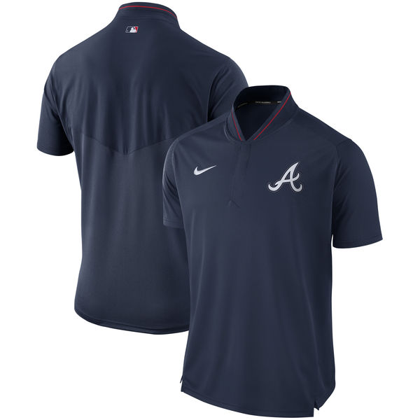 Men's Atlanta Braves Nike Navy Authentic Collection Elite Performance Polo