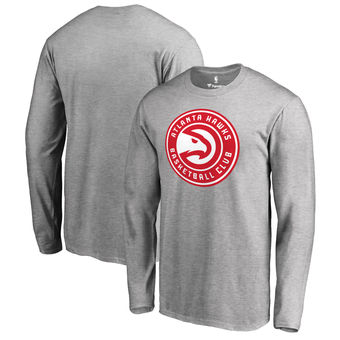 Men's Atlanta Hawks Heather Gray Team Essential Long Sleeve T-Shirt