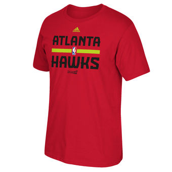 Men's Atlanta Hawks adidas Red On-Court 2016 NBA Playoffs Team Phrase T-Shirt