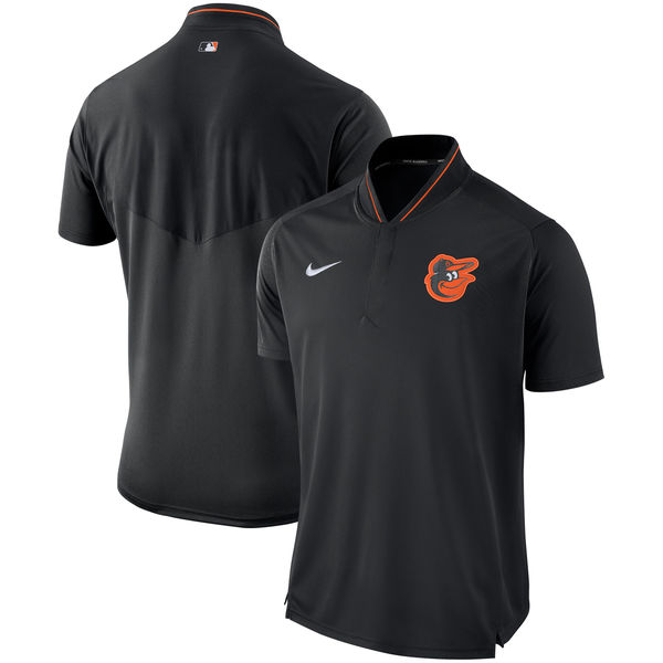 Men's Baltimore Orioles Nike Black Authentic Collection Elite Performance Polo