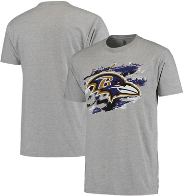 Men's Baltimore Ravens NFL Pro Line Heathered Gray True Color T-Shirt