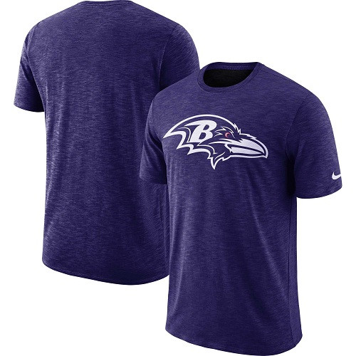Men's Baltimore Ravens Nike Purple Sideline Cotton Slub Performance T-Shirt Men's Baltimore Ravens Nike Purple Sideline Cotton Slub Performance T-Shirt