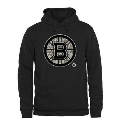 Men's Boston Bruins Black Rink Warrior Pullover Hoodie