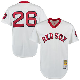 Men's Boston Red Sox 1987 Wade Boggs Mitchell & Ness White Authentic Throwback Jersey