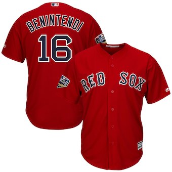 Men's Boston Red Sox Andrew Benintendi Majestic Scarlet 2018 World Series Cool Base Player Jersey Men's Boston Red Sox Andrew Benintendi Majestic Scarlet 2018 World Series Cool Base Player Jersey