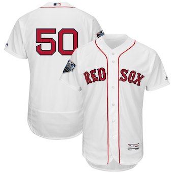 Men's Boston Red Sox Mookie Betts Majestic White 2018 World Series Flex Base Player Jersey Men's Boston Red Sox Mookie Betts Majestic White 2018 World Series Flex Base Player Jersey