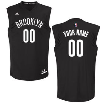 Men's Brooklyn Nets adidas Black Custom Chase Jersey