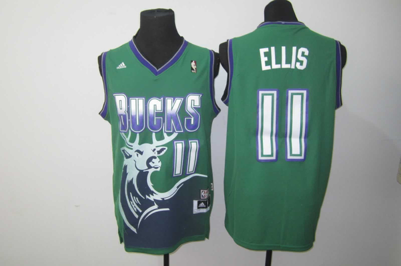 Men's Bucks #11 Ellis Green Hardwood Classics Jersey