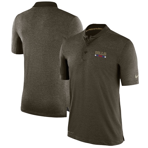 Men's Buffalo Bills Nike Olive Salute to Service Sideline Polo T-Shirt Men's Buffalo Bills Nike Olive Salute to Service Sideline Polo T-Shirt