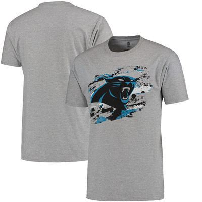 Men's Carolina Panthers NFL Pro Line Heathered Gray True Color T-Shirt