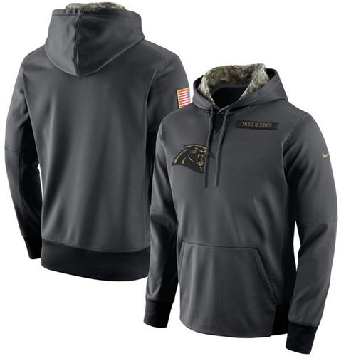 Men's Carolina Panthers Nike Anthracite Salute to Service Player Performance Hoodie Men's Carolina Panthers Nike Anthracite Salute to Service Player Performance Hoodie