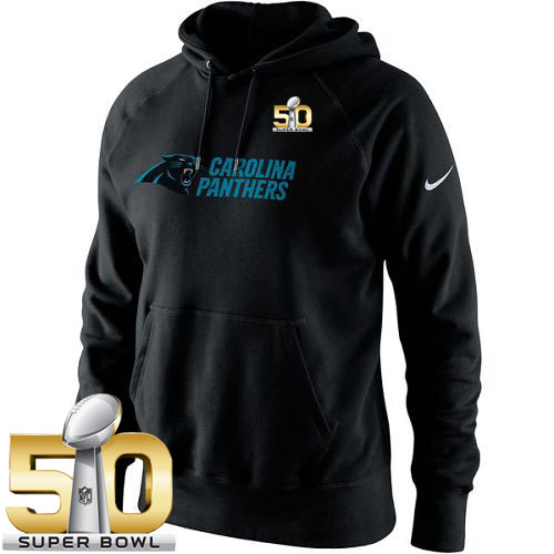 Men's Carolina Panthers Nike Black Super Bowl 50 Lockup Pullover Hoodie