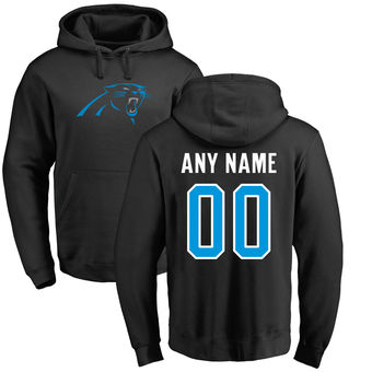 Men's Carolina Panthers Pro Line Black Any Name & Number Logo Personalized Pullover Hoodie Men's Carolina Panthers Pro Line Black Any Name & Number Logo Personalized Pullover Hoodie