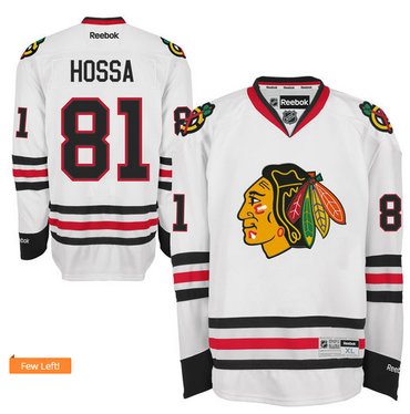 Men's Chicago Blackhawks #81 Marian Hossa Reebok Away Premier Jersey