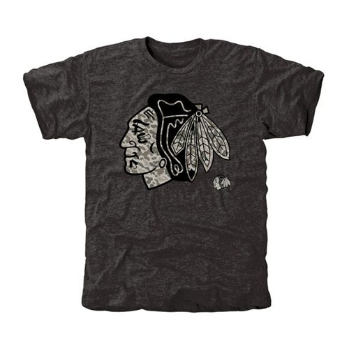Men's Chicago Blackhawks Black Rink Warrior T-Shirt