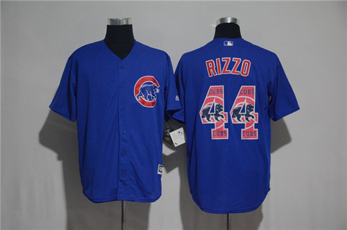 Men's Chicago Cubs #44 Anthony Rizzo Majestic Blue 2017 Color Printing Cool Base Jersey Men's Chicago Cubs #44 Anthony Rizzo Majestic Blue 2017 Color Printing Cool Base Jersey