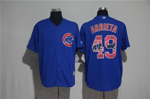Men's Chicago Cubs #49 Jake Arrieta Majestic Blue 2017 Color Printing Cool Base Jersey Men's Chicago Cubs #49 Jake Arrieta Majestic Blue 2017 Color Printing Cool Base Jersey