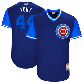 Men's Chicago Cubs Anthony Rizzo Little League World Series Players Weekend Authentic Jersey Majestic Navy 2017 Players Weekend Authentic Jersey