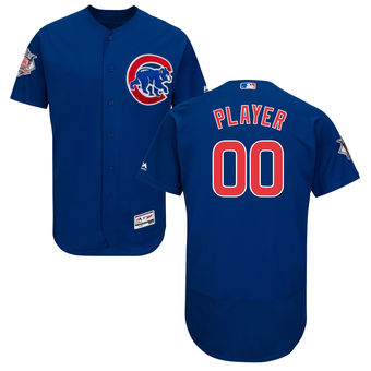 Men's Chicago Cubs Majestic Alternate Royal FlexBase Authentic Collection Custom Jersey