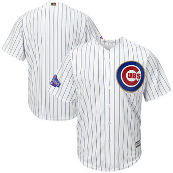 Men's Chicago Cubs Majestic Fashion White Gold 2017 Gold Program Cool Base Team Replica Jersey