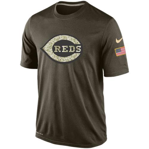 Men's Cincinnati Reds Salute To Service Nike Dri-FIT T-Shirt Men's Cincinnati Reds Salute To Service Nike Dri-FIT T-Shirt