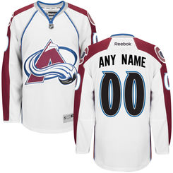 Men's Colorado Avalanche Custom White Premier Home Jersey