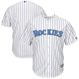 Men's Colorado Rockies Majestic White Father's Day Cool Base Replica Team Jersey