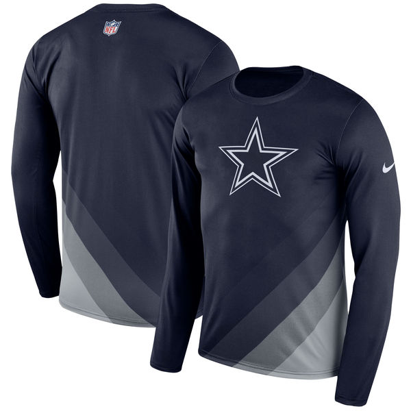 Men's Dallas Cowboys Nike Navy Sideline Legend Prism Performance Long Sleeve T-Shirt Men's Dallas Cowboys Nike Navy Sideline Legend Prism Performance Long Sleeve T-Shirt
