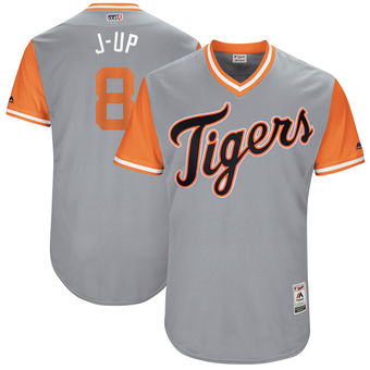 Men's Detroit Tigers Justin Upton J-Up  Majestic Gray 2017 Players Weekend Authentic Jersey