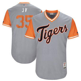 Men's Detroit Tigers Justin Verlander J V Majestic Gray 2017 Players Weekend Authentic Jersey Men's Detroit Tigers Justin Verlander J V Majestic Gray 2017 Players Weekend Authentic Jersey