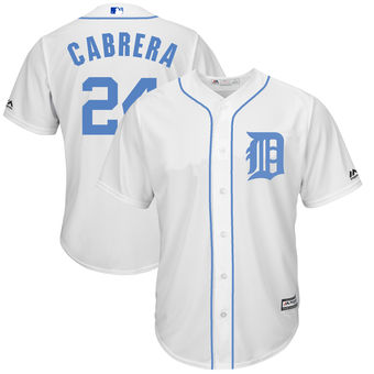 Men's Detroit Tigers Miguel Cabrera Majestic White Father's Day Cool Base Replica Jersey Men's Detroit Tigers Miguel Cabrera Majestic White Father's Day Cool Base Replica Jersey