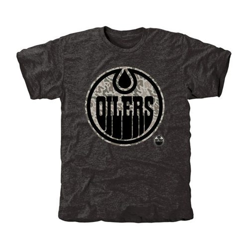 Men's Edmonton Oilers Black Rink Warrior T-Shirt Men's Edmonton Oilers Black Rink Warrior T-Shirt