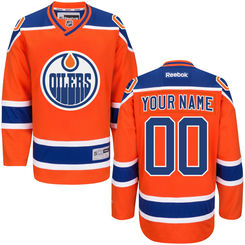 Men's Edmonton Oilers Reebok Orange Custom Premier Alternate Jersey
