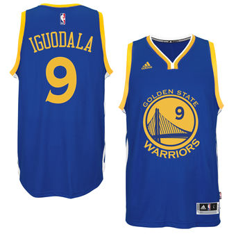 Men's Golden State Warriors Andre Iguodala adidas Royal Player Swingman Road Jersey