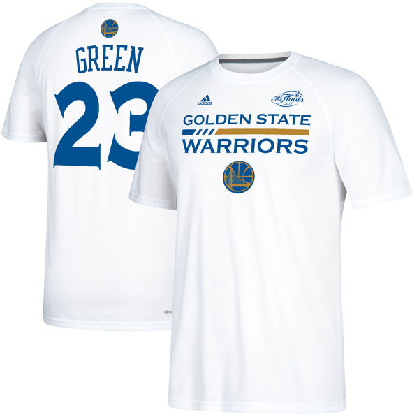 Men's Golden State Warriors Draymond Green adidas White 2017 NBA Finals Bound Gametime Shooter T-Shirt Men's Golden State Warriors Draymond Green adidas White 2017 NBA Finals Bound Gametime Shooter T-Shirt