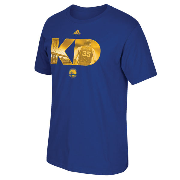 Men's Golden State Warriors Kevin Durant adidas Royal Initial Landmark T-Shirt Men's Golden State Warriors Kevin Durant adidas Royal Initial Landmark T-Shirt