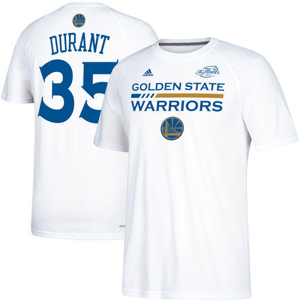 Men's Golden State Warriors Kevin Durant adidas White 2017 NBA Finals Bound Gametime Shooter T-Shirt Men's Golden State Warriors Kevin Durant adidas White 2017 NBA Finals Bound Gametime Shooter T-Shirt