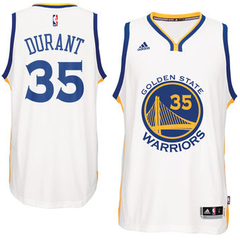 Men's Golden State Warriors Kevin Durant adidas White Home Swingman Jersey