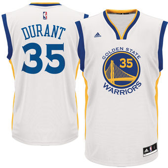 Men's Golden State Warriors Kevin Durant adidas White Replica Basketball Jersey