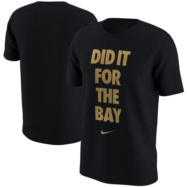 Men's Golden State Warriors Nike 2017 NBA Finals Champions Did It For The Bay T-Shirt - Black