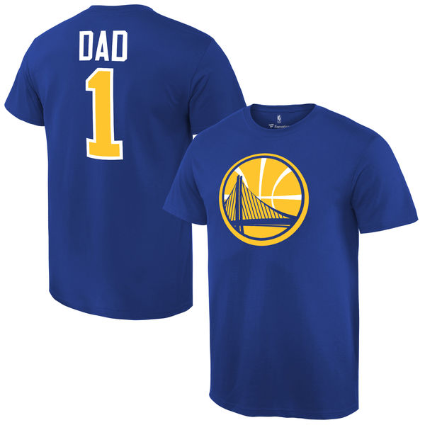 Men's Golden State Warriors Royal #1 Dad T-Shirt