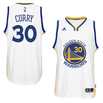 Men's Golden State Warriors Stephen Curry adidas White Player Swingman Home Jersey