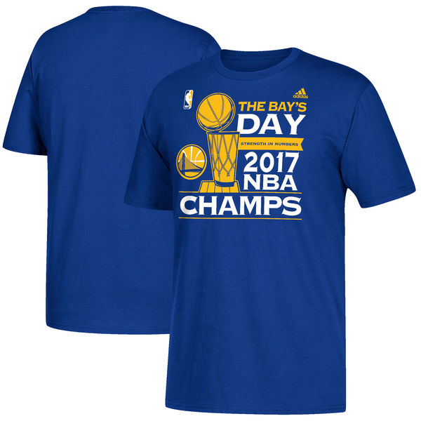 Men's Golden State Warriors adidas 2017 NBA Finals Champions Parade T-Shirt - Royal