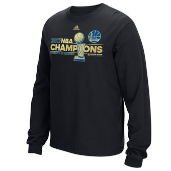 Men's Golden State Warriors adidas Black 2017 NBA Finals Champions Locker Room Long Sleeve T-Shirt Men's Golden State Warriors adidas Black 2017 NBA Finals Champions Locker Room Long Sleeve T-Shirt
