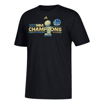 Men's Golden State Warriors adidas Black 2017 NBA Finals Champions Locker Room T-Shirt