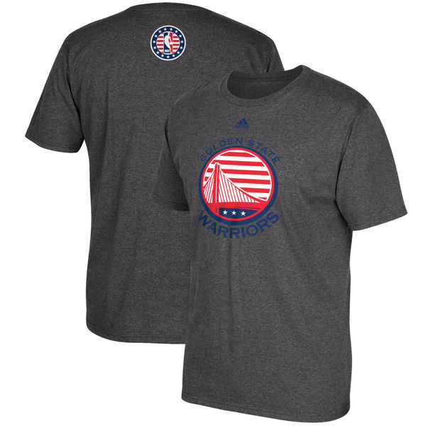 Men's Golden State Warriors adidas Gray Hoops for Troops T-Shirt